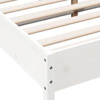 Bedframe zonder matras massief grenenhout wit 150x200 cm - thumbnail
