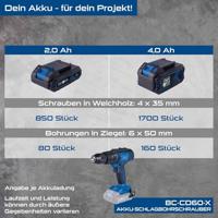 Scheppach Accu Klopboormachine 20V BC-CD60-X - 5909237900 - thumbnail