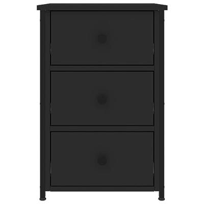 Nachtkastjes 2 st 40x36x60 cm bewerkt hout zwart