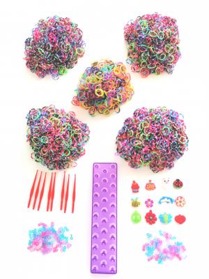 Loom Twister loombandsset Dots junior paars 5000 delig Loom Twister loombandsset Dots junior paars 5000 delig
