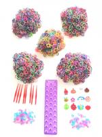 Loom Twister loombandsset Dots junior paars 5000 delig - thumbnail