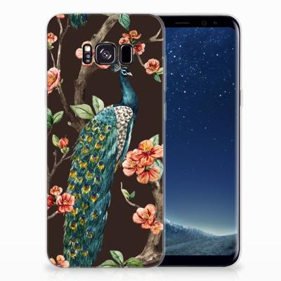 Samsung Galaxy S8 Plus | TPU Hoesje | Pauw met Bloemen Samsung Galaxy S8 Plus | TPU Hoesje | Pauw met Bloemen
