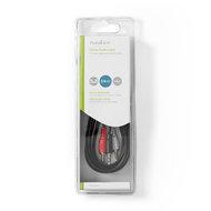 Stereo Audiokabel | 3,5 mm Male - 2x RCA Male | 3,00 m | Zwart - thumbnail