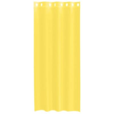 Gordijnen voile met doorvoertules 2 st geel Gordijnen voile met doorvoertules 2 st geel