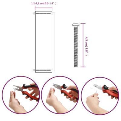VidaXL Handvatten 20 st 480 mm roestvrij staal zwart