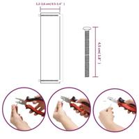 Handvatten 20 st 480 mm roestvrij staal zwart - thumbnail