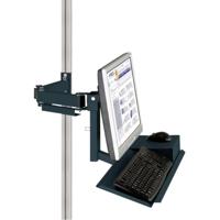 Manuflex ZB8286.7016 Standaard monitor dragers voor CANTOLAB en aluminium met toetsenbord- en muis platte, VESA-adapter 100 mm - thumbnail