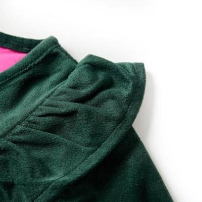 VidaXL Kinderblouse met ruches 128 donkergroen