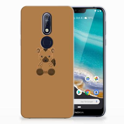 Nokia 7.1 Telefoonhoesje met Naam Baby Hyena Nokia 7.1 Telefoonhoesje met Naam Baby Hyena