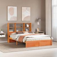 Bedframe met opberghoofdeksel Waskleur Bruin 160 x 200 cm - thumbnail