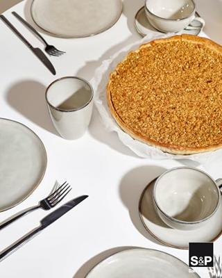 Salt & Pepper Dinerborden Artisan Organisch Groen 28 cm - 4 Stuks