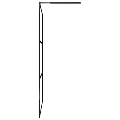 Inloopdouchewand transparant 90x195 cm ESG-glas zwart - thumbnail