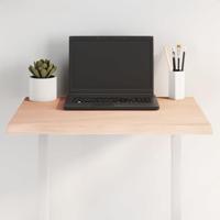 Tafelblad natuurlijke rand 60x50x2 cm massief eikenhout - thumbnail