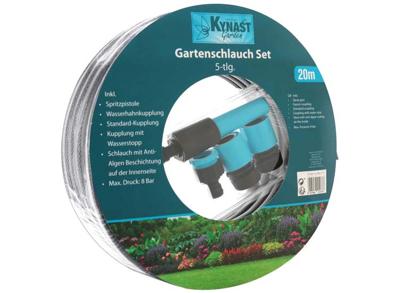 Kynast tuinslangset 20M - Met sproeikop en aansluitstuk - Grijs