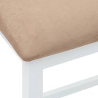 Barstoelen met kussens 2 st massief hout rubber wit - thumbnail