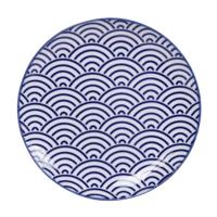 Ontbijtbord Golven - Tokyo Design Studio Nippon Blue - 20.6 x 2.2cm - thumbnail