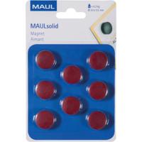 MAUL magneet Solid, 20 mm, trekkracht 300 gr, blister van 8 stuks, rood - thumbnail