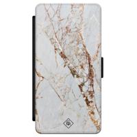 Samsung Galaxy S21 flipcase - Marmer goud - thumbnail