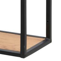 Bendt Hangend Wandrek 'Holger' Hout / metaal 4-laags asymmetrisch, 91 x 75 cm - thumbnail