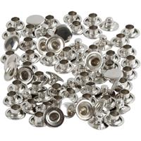 Creativ Company Rivets, d 7 mm, zilver, 50 stuk/ 1 doos - thumbnail