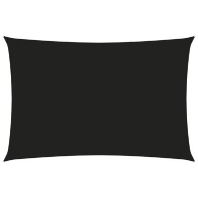 Zonnescherm rechthoekig 4x6 m oxford stof zwart