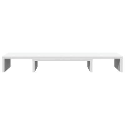 VidaXL Monitorstandaard verstelbaar 80x24x10,5 cm bewerkt hout wit
