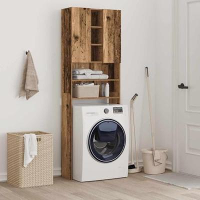 Wasmachinekast 64x25,5x190 cm oud houtkleurig Wasmachinekast 64x25,5x190 cm oud houtkleurig