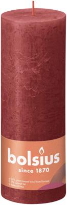 Bolsius rustiek stompkaars 190/68 rood