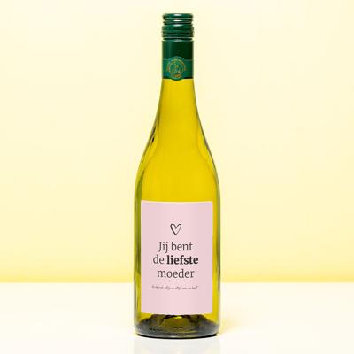 Wijnfles Dankjewel Jij Bent De Liefste - Wit (Sauvignon Blanc)