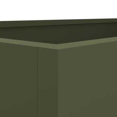 Plantenbak 62x47x46 cm staal olijfgroen