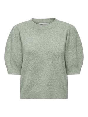 Only Onlrica Life 2/4 Pullover Ex Knt 15318551 Trui Korte Mouw Chinois Green W. Melange