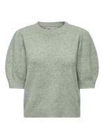 Only Onlrica Life 2/4 Pullover Ex Knt 15318551 Trui Korte Mouw Chinois Green W. Melange - thumbnail