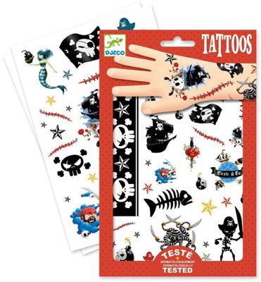Piraten Tatoeages DJECO rood Piraten Tatoeages DJECO rood