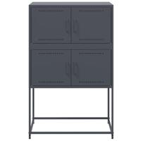 Dressoir 68,5x38,5x107 cm staal antracietkleurig - thumbnail