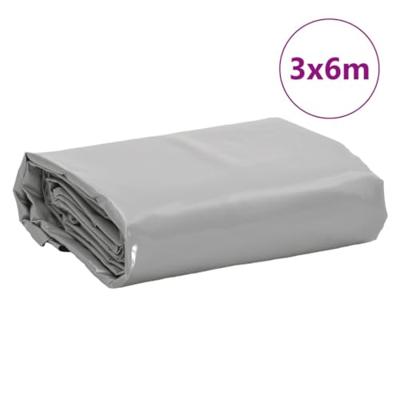 VidaXL Dekzeil 650 g/m² 3x6 m grijs