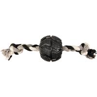 Hondenspeelgoed Gladiator Bal met Touw 15 x 9 x 9 cm Flamingo Zwart - thumbnail