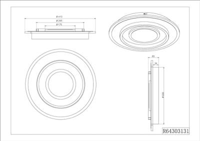 Trio PlafondlampJora Ø 41cm - R64303131