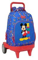 Schoolrugzak met Wielen Mickey Mouse Clubhouse Today Blauw 33 x 45 x 22 cm - thumbnail