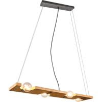 LED Hanglamp 4-lichts Rechthoek Antiek Nikkel - E27 Fitting - Aluminium - thumbnail