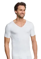 Business heren ondershirt - Naadloos laser cut - Perfect shirt voor onder je overhemd - Schijnt niet door - Diepe hals - thumbnail