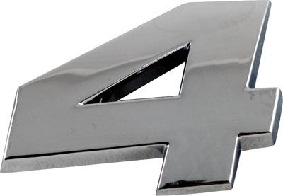 Sumex plakcijfer 4 chroom 25 x 15 mm per stuk Sumex plakcijfer 4 chroom 25 x 15 mm per stuk