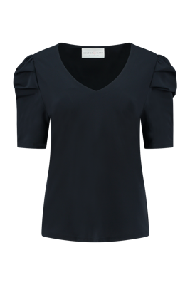 Helena Hart 7467 - Top Yara Transfer T-shirt Korte Mouw Marine