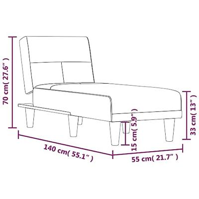 Chaise longue stof zwart Chaise longue stof zwart