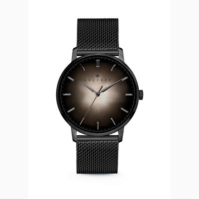 Kaliber 7KW 0011 Horloge met Meshband Ø40 mm zwart-zilverkleurig