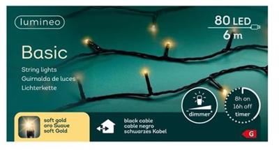 Basic Kerstverlichting 80 LED 6m SG Basic Kerstverlichting 80 LED 6m SG