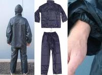 Regenpak M blauw. Voorzien van 2 zakken en een in de kraag verwerkte capuchon - thumbnail