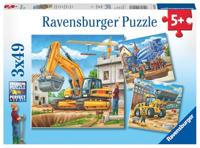 Ravensburger - grote bouwvoertuigen 3x49st. - thumbnail