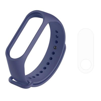 2 in 1 armband horloge Silicone rubber polsbandje polsband riem vervanging met TPU scherm film voor Xiaomi mi band 3 (marineblauw) 2 in 1 armband horloge Silicone rubber polsbandje polsband riem vervanging met TPU scherm film voor Xiaomi mi band 3 (marineblauw)