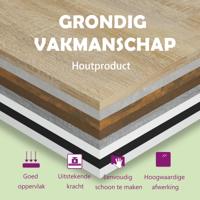 Nachtkastjes 2 st met houten poten 40x30x50 cm gerookt eiken - thumbnail