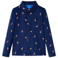 VidaXL Kindershirt 128 marineblauw - thumbnail